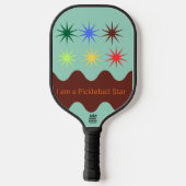 Retro Starburst Pickleball Star Paddle (Rückseite)