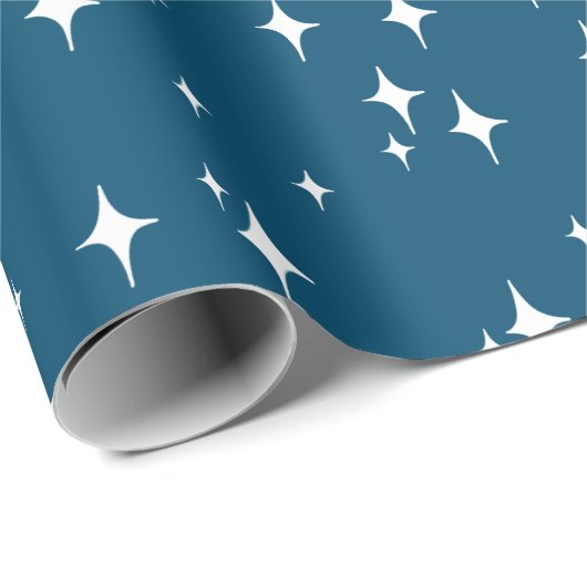 Retro Stardust Sternexplosion Stars Neujahr Geschenkpapier (Rolleneckpunkt)
