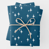 Retro Stardust Sternexplosion Stars Neujahr Geschenkpapier Set (Beispiel)