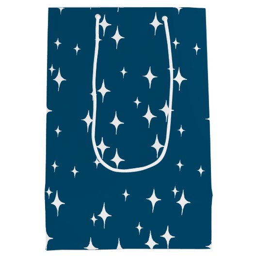 Retro Stardust Sternexplosion Stars Neujahr Mittlere Geschenktüte (Rückseite)