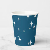 Retro Stardust Sternexplosion Stars Neujahr Pappbecher (Links)