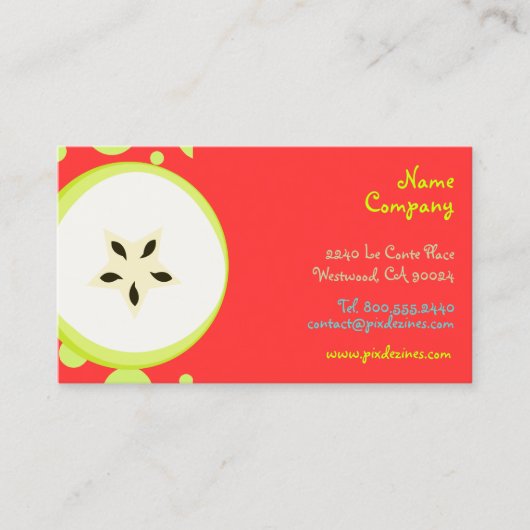 Retro Starfruit Design / Bio Früchte Visitenkarte (Vorderseite)