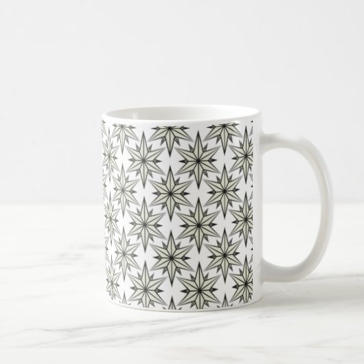 Retro Starlight Tasse, Schwarzweiß Kaffeetasse (Rechts)