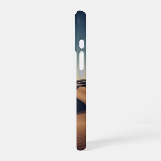 Retro Starry Desert Landscape iPhone 16 Hülle (Linke Seite)