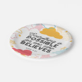 Retro Starry Sky Art Muster mit Bible Verse Pappteller (Schrägansicht)