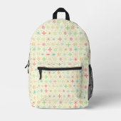 Retro-Stars-Backpack #3 Bedruckter Rucksack (Vorderseite)