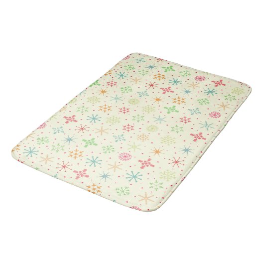 Retro Stars Bath Mat Badematte (Schrägansicht)