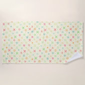 Retro Stars Beach Handtuch (Vorderseite)