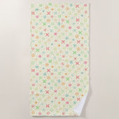 Retro Stars Beach Handtuch (Vorderseite)