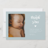 Retro Stars Boy Blue Birth Announccard Ankündigung (Rückseite)