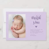 Retro Stars Boy Lila Birth Ankündigung (Rückseite)