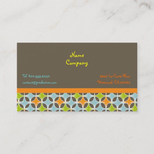 Retro-Stars Design-Visitenkarten Visitenkarte (Vorderseite)