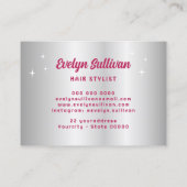 Retro Stars Drehbuch Imitate Silberfolie Visitenkarte (Rückseite)