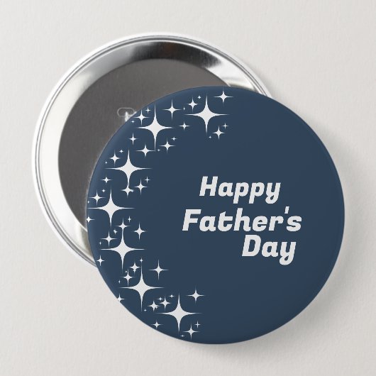 Retro Stars "Happy Vatertag" Taste Button (Vorne & Hinten)