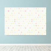 Retro Stars Poster Leinwanddruck (Insitu (Holzboden))