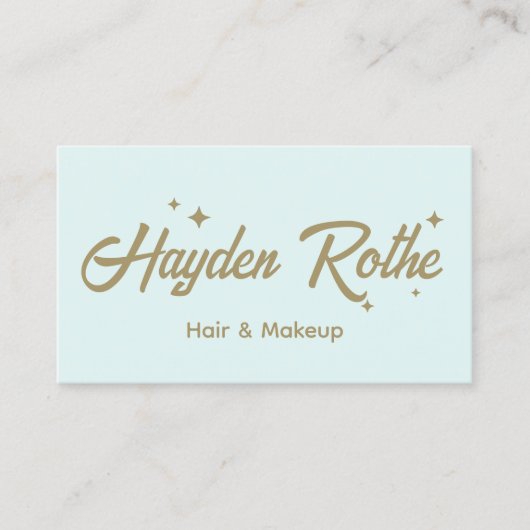 Retro Stars Script Typografie Visitenkarte (Vorderseite)