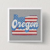 Retro Stars & Stripes Silhouette Button (Vorderseite)