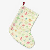 Retro Stars Strumpf Großer Weihnachtsstrumpf (Vorderansicht (hängend))
