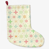Retro Stars Strumpf Großer Weihnachtsstrumpf (Vorderseite)