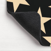 Retro Stars Y2K Pattern with Black Background Mousepad (Ecke)