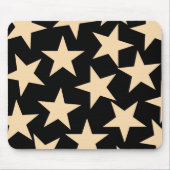 Retro Stars Y2K Pattern with Black Background Mousepad (Vorne)