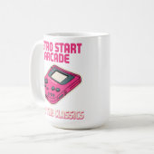 Retro Start Arcade Kaffeetasse (Vorderseite Links)