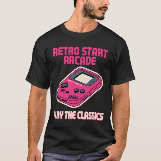 Retro Start Arcade T-Shirt (Vorderseite)