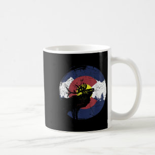 Retro State Flag Colorado Rocky Berge Skifahren Kaffeetasse