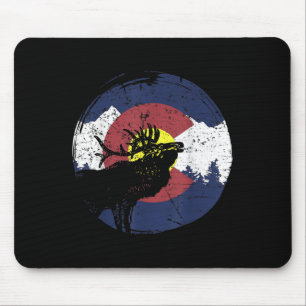 Retro State Flag Colorado Rocky Berge Skifahren Mousepad