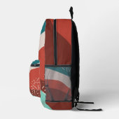 Retro-Statement-Muster Bedruckter Rucksack (Rechts)