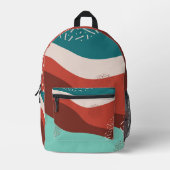 Retro-Statement-Muster Bedruckter Rucksack (Vorderseite)