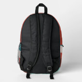 Retro-Statement-Muster Bedruckter Rucksack (Rückseite)
