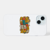 Retro Stay Positive iPhone-Hülle iPhone 15 Hülle (Rückseite (Horizontal))