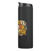 Retro Stay Positive Thermal Tasse (Nach rechts gedreht)