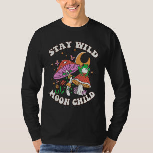 Retro Stay Wild Mondkind Frosch Pilz Outfit T-Shirt