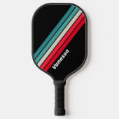 Retro Stealth mit Namen gestrichen Pickleball Schläger (Vorderseite)