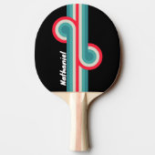 Retro-Stealth-Regenbogen-Schleife mit Namen Tischtennis Schläger (Rückseite)