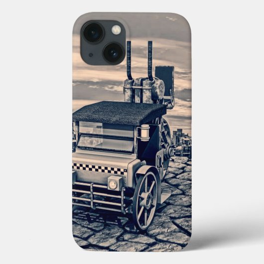 Retro Steam Cab Taxi Case-Mate iPhone Hülle (Rückseite)