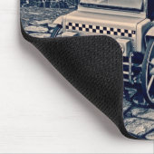 Retro Steam Cab-Taxi Mousepad (Ecke)