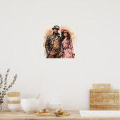 Retro Steampunk Elegance Distinguished Art Poster (Küche)