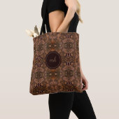 Retro Steampunk Gears Mit Monogramm Tasche (Von Nahem)