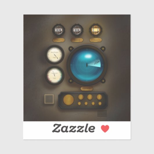 Retro Steampunk Grunge für die antike Kontrolle Aufkleber (Blatt)