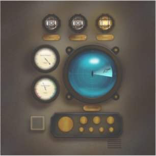 Retro Steampunk Grunge für die antike Kontrolle Aufkleber