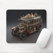 Retro Steampunk Police Cruiser Mousepad (Mit Mouse)