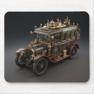 Retro-Steampunk-Polizeikreuzer Mousepad