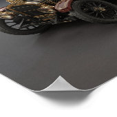 Retro-Steampunk-Polizeikreuzer Poster (Ecke)