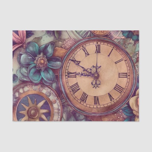 Retro Steampunk Seidenpapier (Vorderseite)