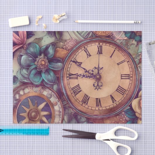 Retro Steampunk Seidenpapier (Handwerk)