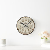 Retro Steampunk-Stilnachbildung Runde Wanduhr (Zuhause)