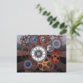 Retro-Steampunk-Uhrenteile, Gänge und Cockpits Postkarte (Stehend Vorderseite)